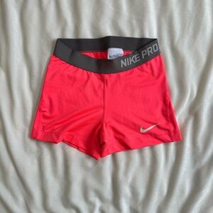 Hot Pink Nike Pro Spandex Shorts